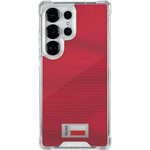 Poland Soccer Flag Galaxy S25 Ultra Clear Case